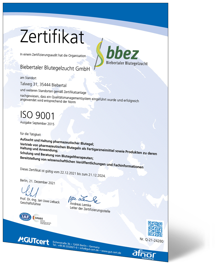 ISO Zertifikat GUTCERT