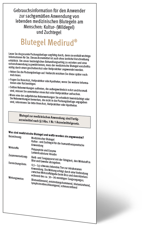 Gebrauchsinformation Blutegel Medirud®