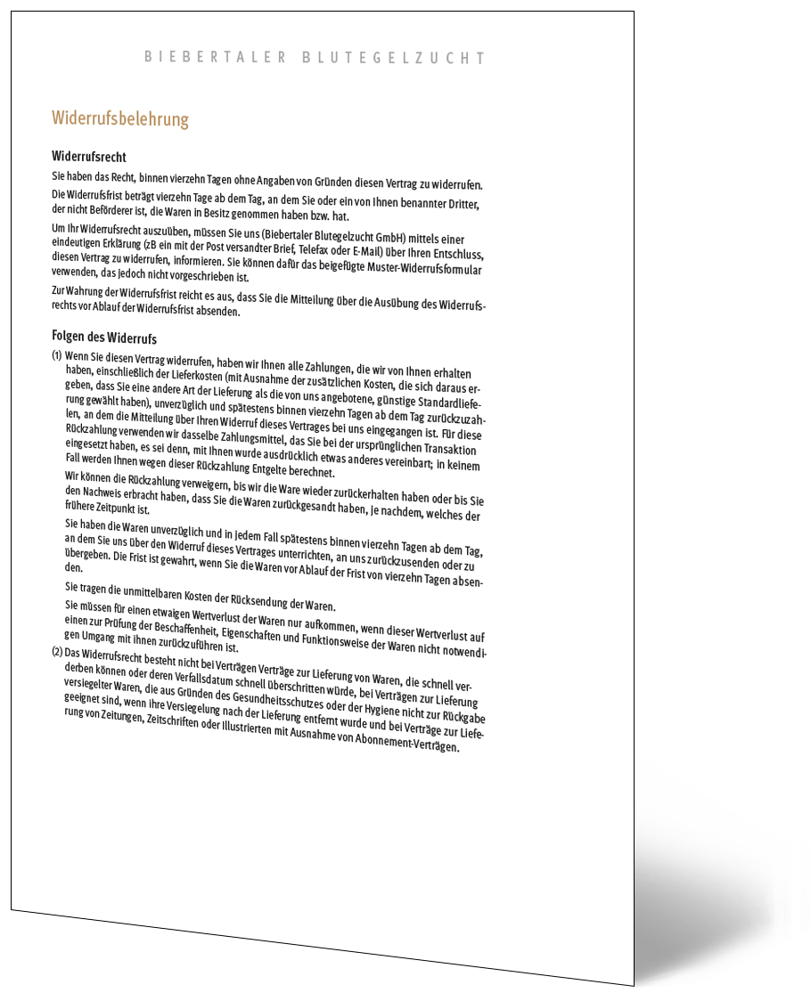 Widerrufsbelehrung